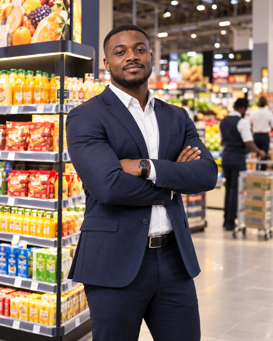 Manager de rayon dans un supermarché